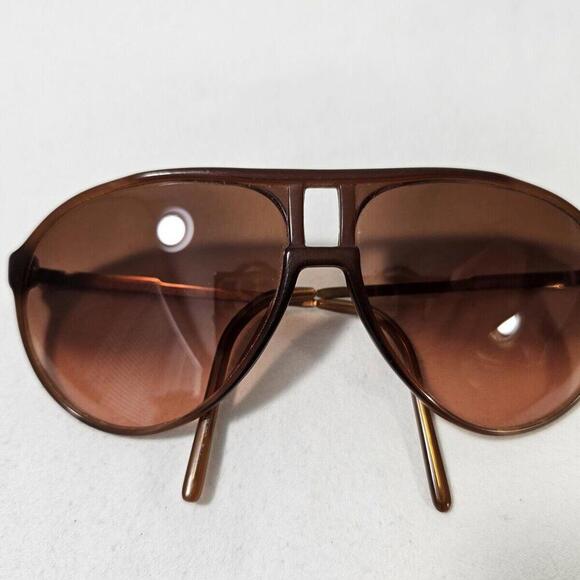 Vintage Serengeti Drivers Brown And Gold Sunglasses Made In Japan. - Picture 5 of 11